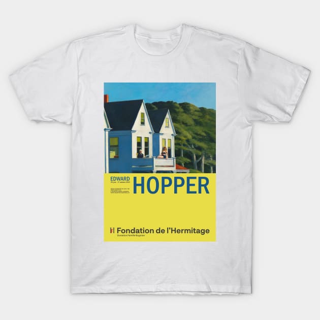 Edward Hopper - Second Story Sunlight - Minimalist Exhibition Art Poster T-Shirt by notalizard